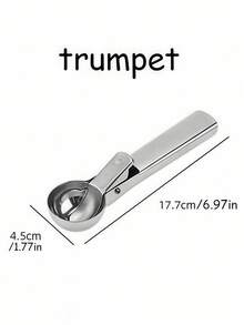 Factory Direct Stainless Steel Ice Cream Scoop Creative Ice Cream Scoop Resilient Watermelon Fruit Ball Digging Tool Ice Cream Soup.