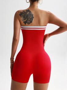 Slayform Mono deportivo sin costuras, de punto acanalado y alta elasticidad