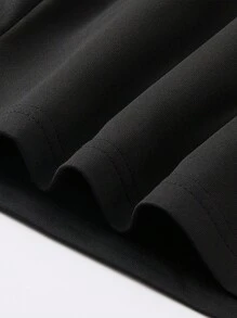 Manfinity Homme Herren Rundhals Oversized Kurzarm Numerisches Muster Lässig Sommer T-Shirt Set, Drop-Shoulder