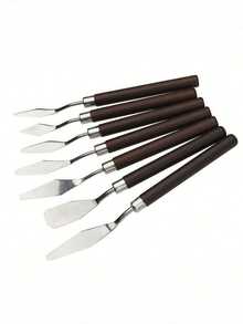 Factory Direct Art Oil Painting Scraper Stainless Steel Pick Knife Gouache Pigment Pointed Color Shovel Oil Painting Stick Mini Scraper. - Maroon - View 10