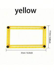 1pc Ultimate Multi Fold Ruler - Versatile Measuring Tool With Durable ABS Construction, Precision Four-Panel Design For Multi-Angle, Four-Sided & Corner Measurements, Compact Folding Option