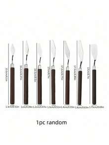 Factory Direct Art Oil Painting Scraper Stainless Steel Pick Knife Gouache Pigment Pointed Color Shovel Oil Painting Stick Mini Scraper. - Maroon - View 9