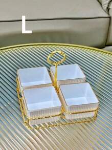 1 Set Snackteller mit 1 Sockel, zum Aufbewahren von Snacks, Süßigkeiten und Keksen, Küche