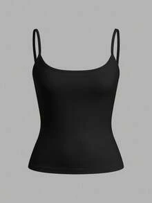 SHEIN EZwear Women's Sleeveless Cropped Tight Fitting Camisole, Suitable For Summer - Multicolor - View 9