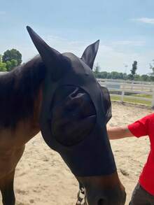 1 Piece Of New Style Mosquito-Proof Horse Mask, Breathable Horse Head Cover, Insect And Mosquito Prevention Horse Mask.