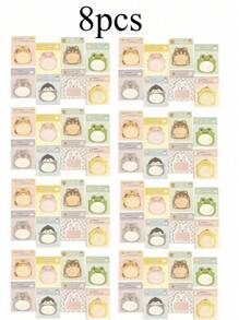 SHEIN Sách ngẫu nhiên Giấy ghi nhớ động vật hoạt hình dễ thương, Văn phòng phẩm cho học sinh, Ghi chú dán tin nhắn văn phòng, Quay lại trường học - Nhiều màu - Xem 10