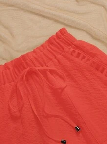 Women Shorts, Solid Color, Fashionable For Summer - Orange - View 6