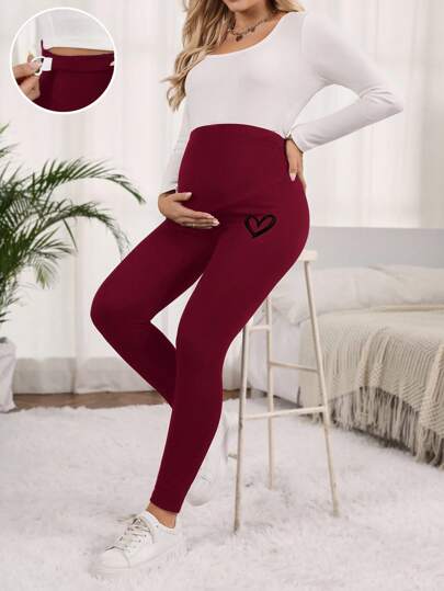 SHEIN 舒适弹力紧身打底裤，适合日常穿着和孕妇穿着