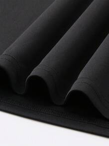 Manfinity Homme Herren Rundhals Oversized Kurzarm Numerisches Muster Lässig Sommer T-Shirt Set, Drop-Shoulder