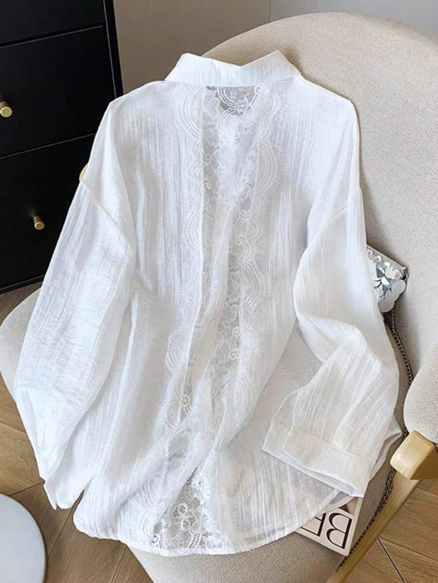 GlowEve Women's Casual Backless Hollow Out Sun Protection Shirt Fall Cloth For Women