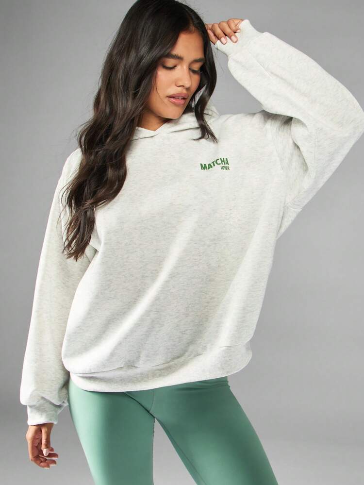 MISSGUIDED Matcha Lover – Kapuzenpullover mit Grafik und Mitteltasche