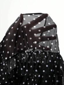 Bellisia Women's Polka Dot Print Halter Tankini Top And Triangle Bottoms Set With Skirt