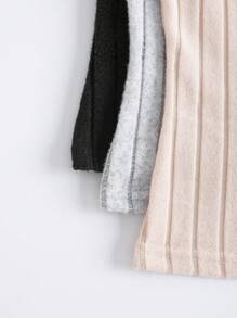 SHEIN EZwear 3 件套女士休闲紧身吊带背心套装，适合日常穿着 - 彩色 - 查看 11