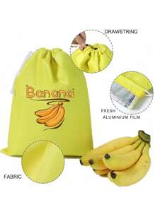 1/3 香蕉储存袋，蔬菜保鲜袋，防熟，香蕉储存保鲜袋，轻便便捷的香蕉袋，番茄和生菜袋，可水洗，耐用，厨房用品，厨房用具，最便宜的物品 - 彩色 - 查看 14
