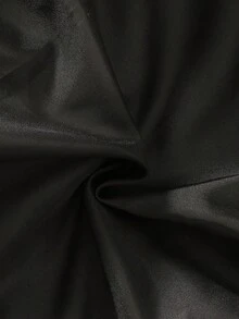 SHEIN Vintaside Kids 女婴休闲百搭连帽夹克背心，拉链开合，冬季，日常穿着