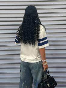 Rovax 大码宽松 Polo 领落肩短袖 T 恤