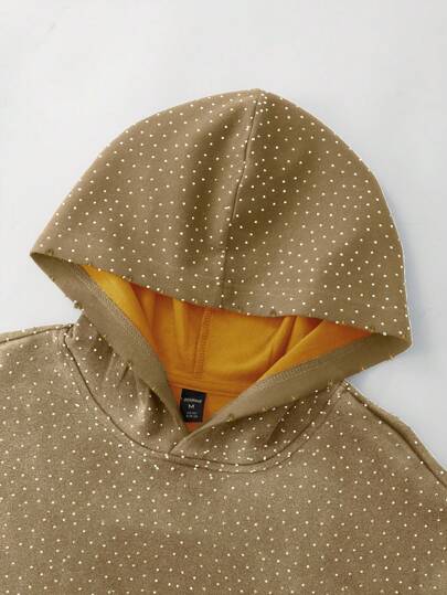 Street Life Men's Sparkling Rhinestone  Diamond Washed Hoodie, Loose Short Style