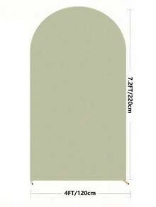 5ft 6ft 6.6ft 7.2ft Wedding Arch Backdrop Cover | 2-Sided Stretch Spandex Fabric Decor For Ceremony, Birthday Party, Baby Shower, Photo Booth & Events | Fabric Only, Easy To Drape & Wrinkle Resistant | Multipurpose Event Decor For Prom, Graduation, Corporate Event | Machine Washable, Pack Of 1, Stand Not Included - Matcha green - View 11