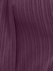 Nöista 罗纹露背吊带上衣，带有围巾式领口细节和深V领口设计，展现大胆优雅的轮廓，非常适合女性冬季服装、时尚夜间外出造型、节日圣诞节造型和精致的新年派对装扮。 - 淺灰紫 - 查看 4