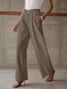 MOTF PREMIUM FOLD PLEATED SLANT POCKET PANTS