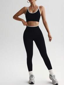 Easithlete Women's Seamless High Stretch Sports Gym Yoga Fitness Sets - Bra Top And Leggings Workout Women Set Women Leggings Set, Gym Women Outfit,Workout Sets Women,Gym Clothes Women,Gym Wear Women,Winter Clothes For Women, Workout Sets Women, Gym Set, Gym Wear Women, Gym Outfit For Women,,Gym Wear