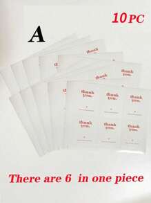 SHEIN 5 Sheets, 30pcs/Sheet Simple 5x6cm Rectangle Thank You Stickers For Gifts Packaging Decoration