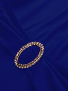 EMERY ROSE 女式V领腰线褶皱短袖连衣裙酒红色长款女装