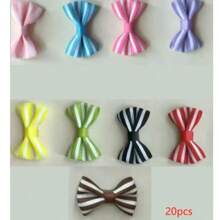 5 件条纹蝴蝶结发夹，适合约克夏犬、泰迪犬、贵宾犬、猫和狗，颜色随机 - 彩色 - 查看 9