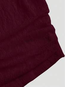 Sweetra Women's Fashionable Lace Ruffle Camisole & Cake Skirt 2-Piece Set, Versatile For Daily Wear And Vacation, Spring/Summer - Burgundy - View 5