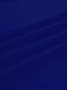 EMERY ROSE 女式V领腰线褶皱短袖连衣裙酒红色长款女装