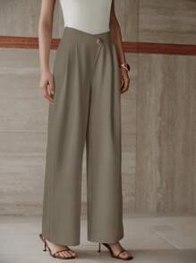 MOTF PREMIUM FOLD PLEATED SLANT POCKET PANTS