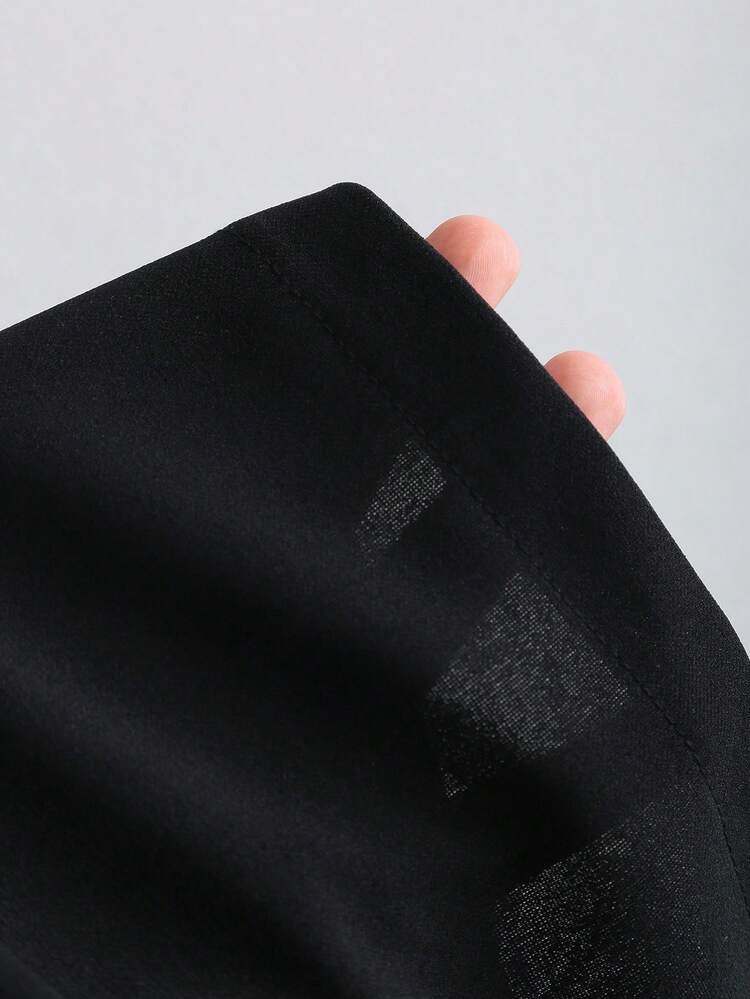 Sweetra 性感V领铆钉露背连体裤，夏季时尚别致的设计 - 黑色 - 查看 3