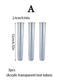 Gipsvasen-Formen mit durchsichtigen Reagenzgläsern, DIY Kristall-Epoxidharz Hydrokulturen Pflanzengefäße, Silikonformen für Blumenanzucht