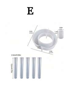 Gipsvasen-Formen mit durchsichtigen Reagenzgläsern, DIY Kristall-Epoxidharz Hydrokulturen Pflanzengefäße, Silikonformen für Blumenanzucht