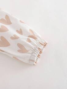 Cozy Pixies 女婴休闲百搭心形图案长袖连帽开衫 - 彩色 - 查看 4