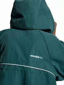 LYSMO 女士休闲日常拉链连帽夹克 - 綠色 - 查看 6