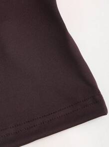 Sweetra 全新 Y2K 金属环装饰通勤百搭垂坠领带女式背心 - 咖啡棕 - 查看 5