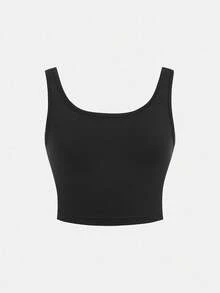 SHEIN Mädchen Tween-Outfit mit schwarzer Strickjacke mit Reißverschluss, Top und Leggings, 3 Stücke Sportset, geeignet für Lässig-Alltag, Yoga und Sport - Schwarz - Übersicht 7