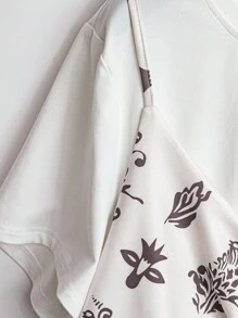 GlowEve CURVE Áo thun tay ngắn in họa tiết mùa hè cỡ lớn dành cho nữ - Nhiều màu - Xem 3