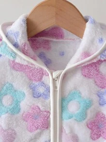 SHEIN 女婴幼儿/新生儿 0-3 岁春夏休闲百搭轻便连帽夹克 - 彩色 - 查看 6