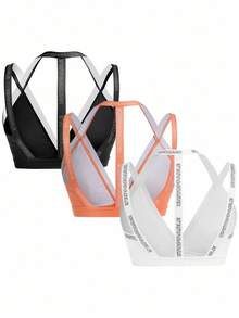 Powerista 女士日常健身运动文胸带字母松紧带 - 彩色 - 查看 2