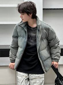 DAZY 青少年男童秋季棉服外套 - 藍色 - 查看 5