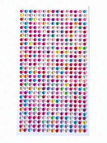 SHEIN 1 件套水钻什锦贴纸套装，闪亮 DIY 工艺贴纸，适用于剪贴簿、日记本、拼贴画、卡片制作、手机壳装饰、笔记本电脑、水瓶、规划师、礼品包装 - 用于美学项目的自粘宝石 - 白色 - 查看 21