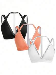 Powerista 女士日常健身运动文胸带字母松紧带 - 彩色 - 查看 10