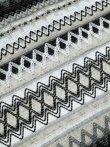 Sweetra 波西米亚风格度假海滩夏季复古女士吊带针织连衣裙 - 灰色 - 查看 5