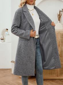 EMERY ROSE Women's Casual Versatile Jacket, Autumn/Winter Grey Coat Women Fall Coat Fall Clothes For Women Coats For Women Winter Clothes For Women Winter Coat Winter Jacket Women Back To School Clothes