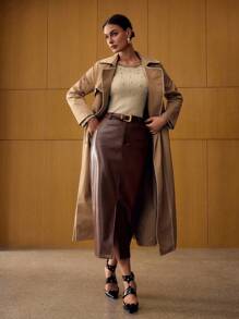 MOTF PREMIUM SUÉTER AJUSTADO CON DETALLE DE PERLAS FALSAS - Albaricoque - Ver 7