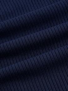 SHEIN Girlism Camiseta de manga corta con cuello en U, decoración de lazo y bloqueo de color, dulce y linda para adolescentes, verano