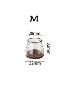 4/8/16/24 件圆形椅腿地板保护垫、硬木地板家具垫、椅腿家具滑块、椅子矩形地板保护垫、硅胶椅腿盖，有效保护地板和桌腿 - Transparent brown - 查看 7