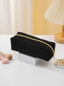 1个大容量灯芯绒笔袋，简约纯色灯芯绒文具收纳盒，桌面文具收纳盒，学生必备文具收纳用品。返校季 - 彩色 - 查看 15